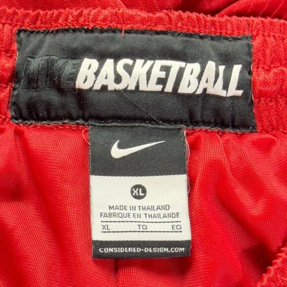 NIKE Basketball Men's Red Mesh Polyester Shorts Size XL - Picture 7 of 10